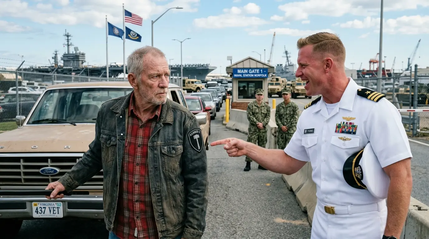 The Captain Demanded the Old Veteran's Call Sign — His Answer “Hammer Six” Made the Admiral Freeze