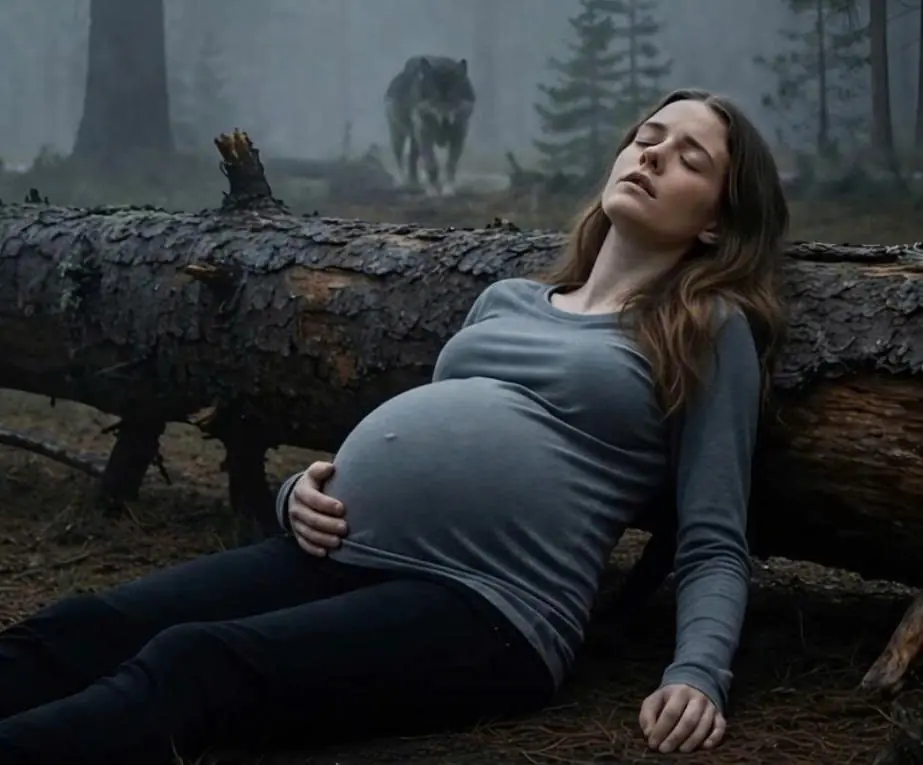 Trying to get rid of his pregnant wife, the man left her alone in the forest without food or water: the woman lay there with her eyes closed, not even noticing as a wolf emerged from the shadows… and then something truly terrifying happened