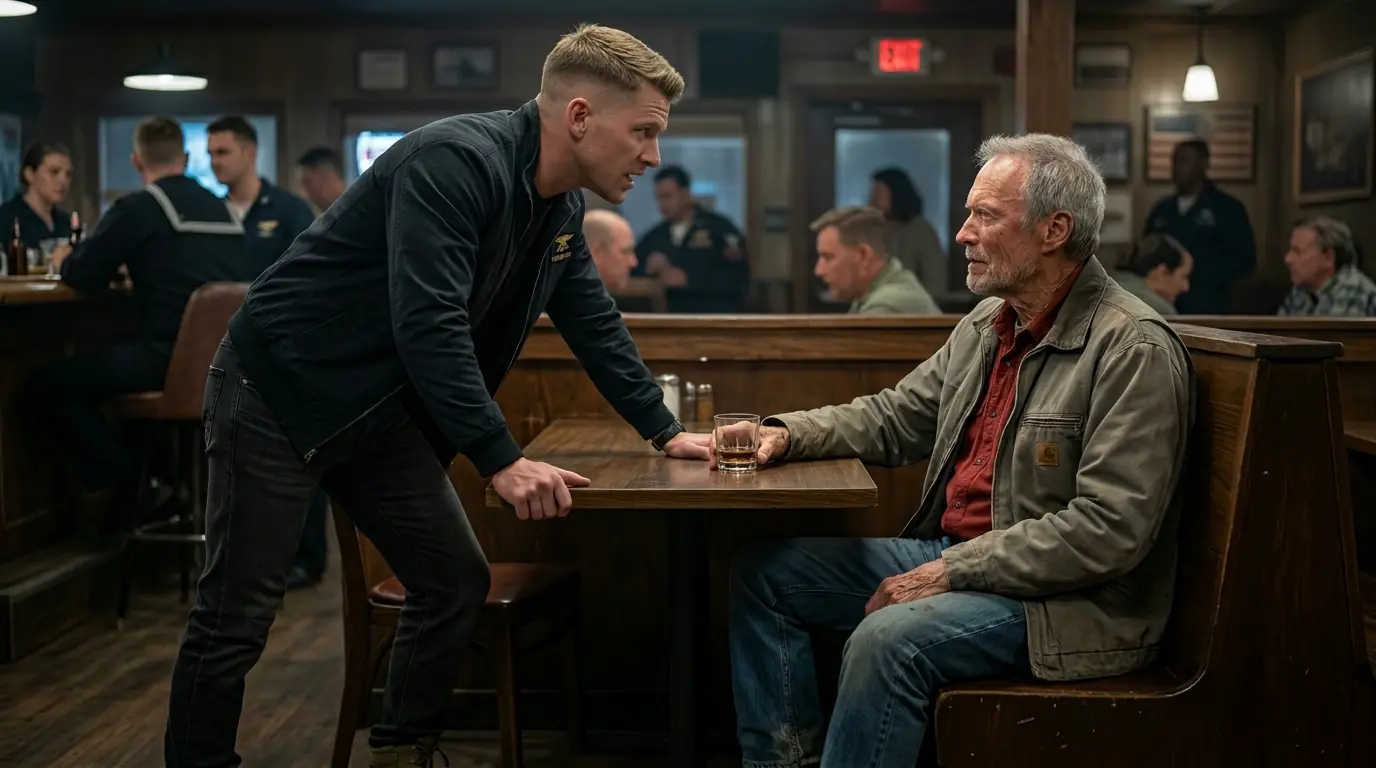 Navy SEAL Asked The Old Man's Call Sign at a Bar — The Entire Bar Stood Up When They Learned His Name