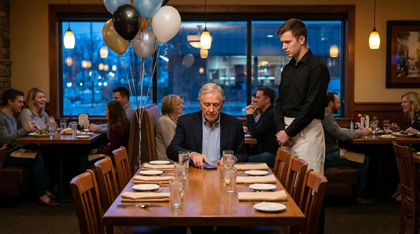 Old Man Was Eating Alone at His Own Birthday Dinner — Biker Heard Him Cancel Reservations For All