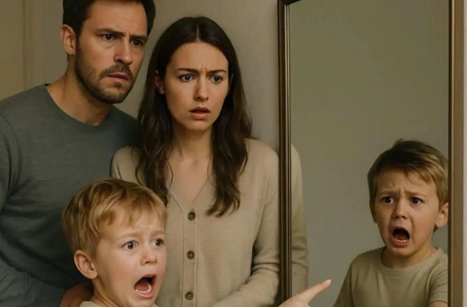 My son heard strange noises coming from behind the mirror in his room, but we didn’t believe him until one day we checked ourselves and saw something terrible