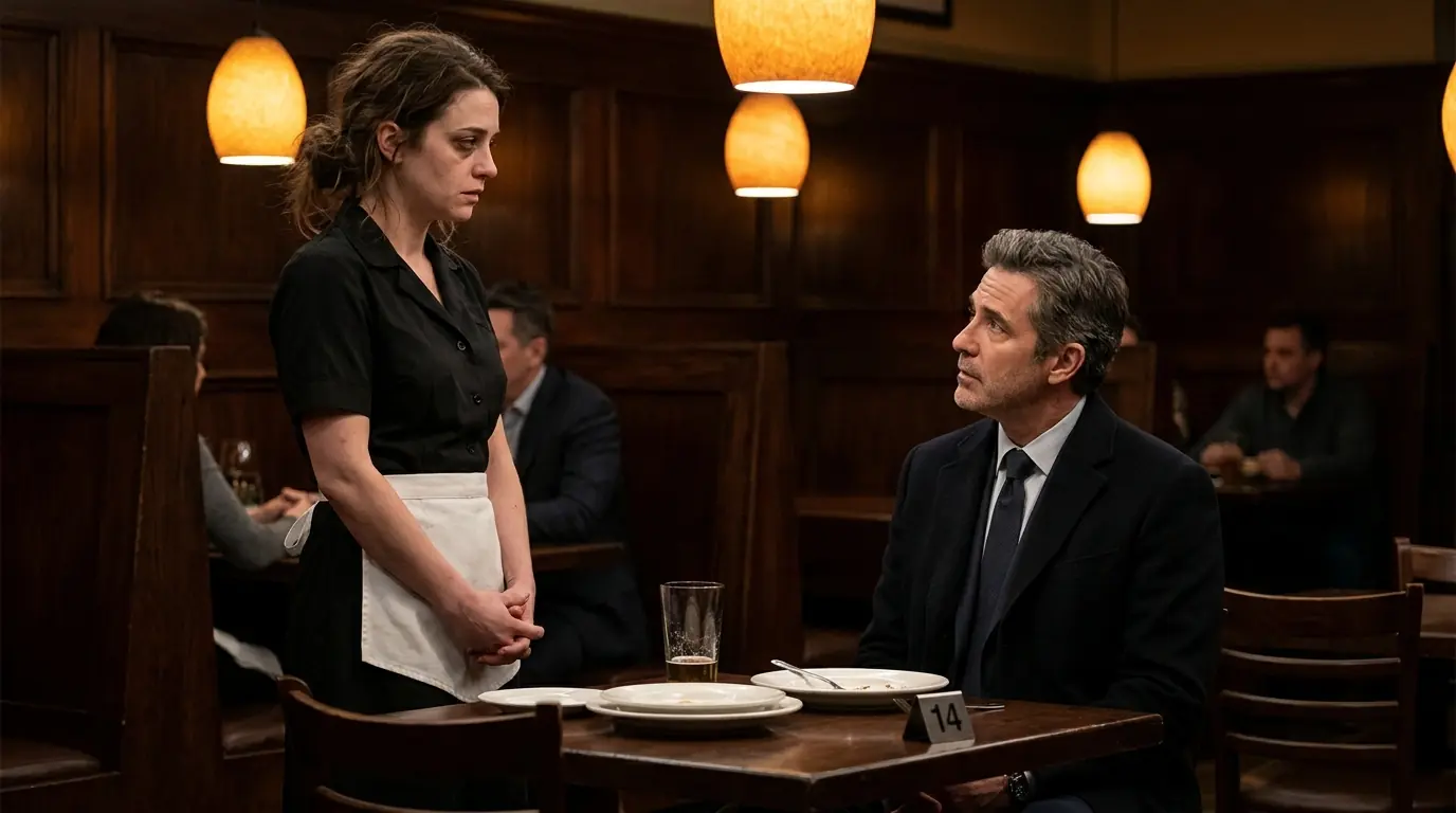A Waitress Served the Billionaire for Two Hours — Then He Left Zero Tip and a Handwritten Note