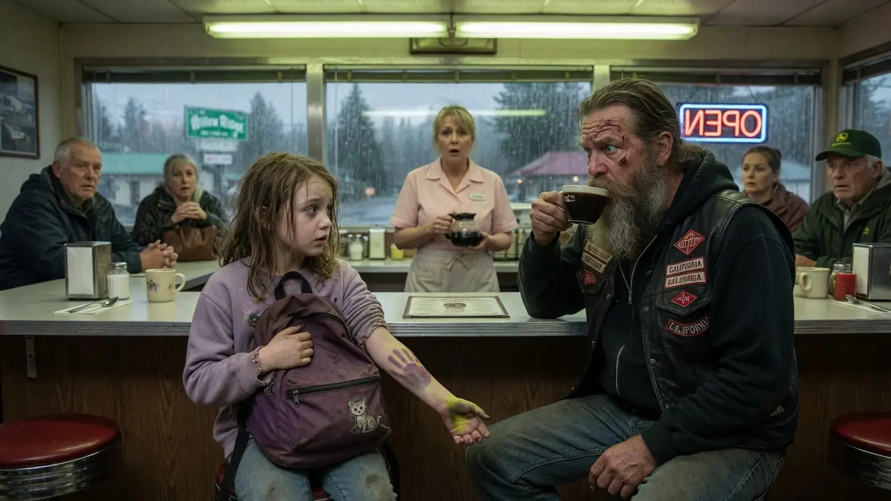 Little Girl Showed Her Bruises to a Hells Angel — The Biker Didn't Even Finish His Coffee