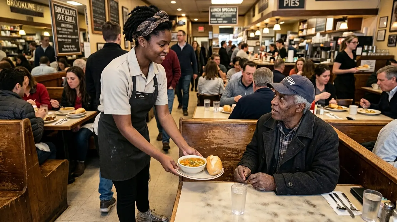 A Kind Waitress Helped a Poor Old Man — Until He Revealed His True Identity