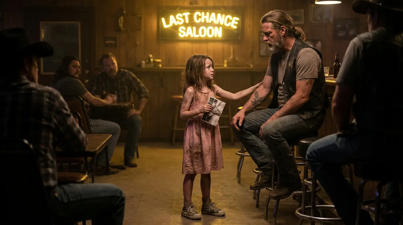 Little Girl Touched a Biker’s Tattoo and Said “That’s My Dad” — The Whole Bar Fell Silent