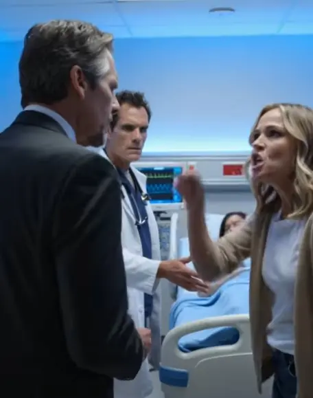 The sharp clang of metal crashing echoed through the cold hospital room.