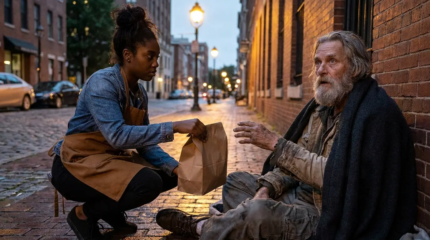 Black Waitress Brought Food To A Homeless Man Everyday — One Day A Billionaire Knocked On Her Door