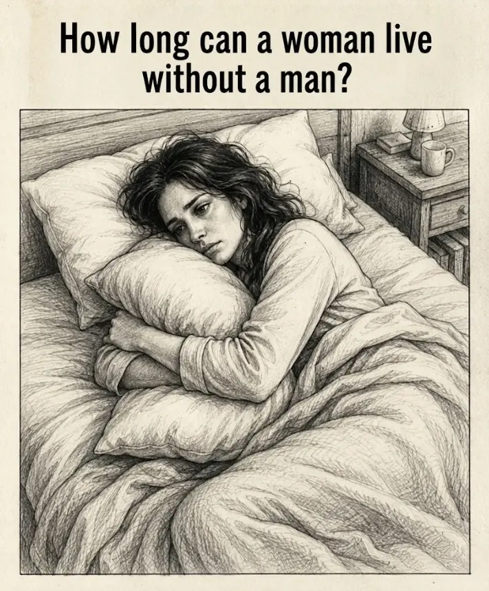 How long can a woman live without a man?