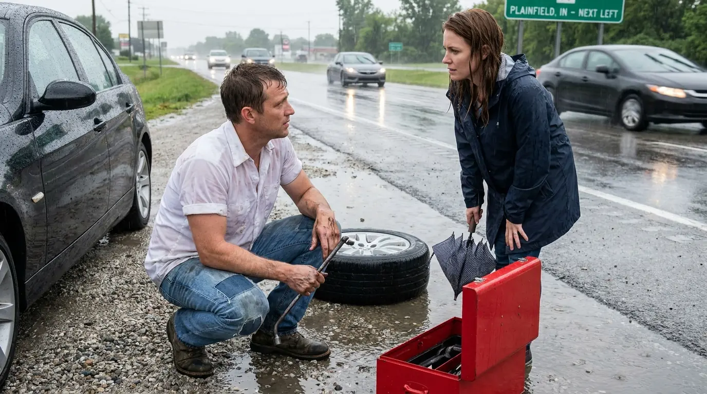 Single Dad Missed His Interview to Help a Woman with a Flat Tire — Unaware She Was the One Who Decided His Career