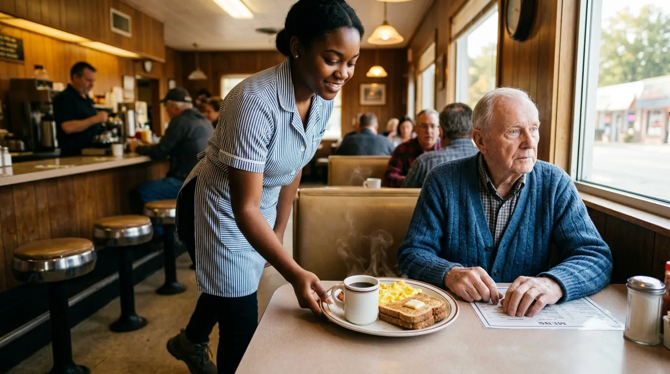 A Waitress Helps an Old Man Every Morning — Days Later, Four Lawyers Arrived at Her Diner