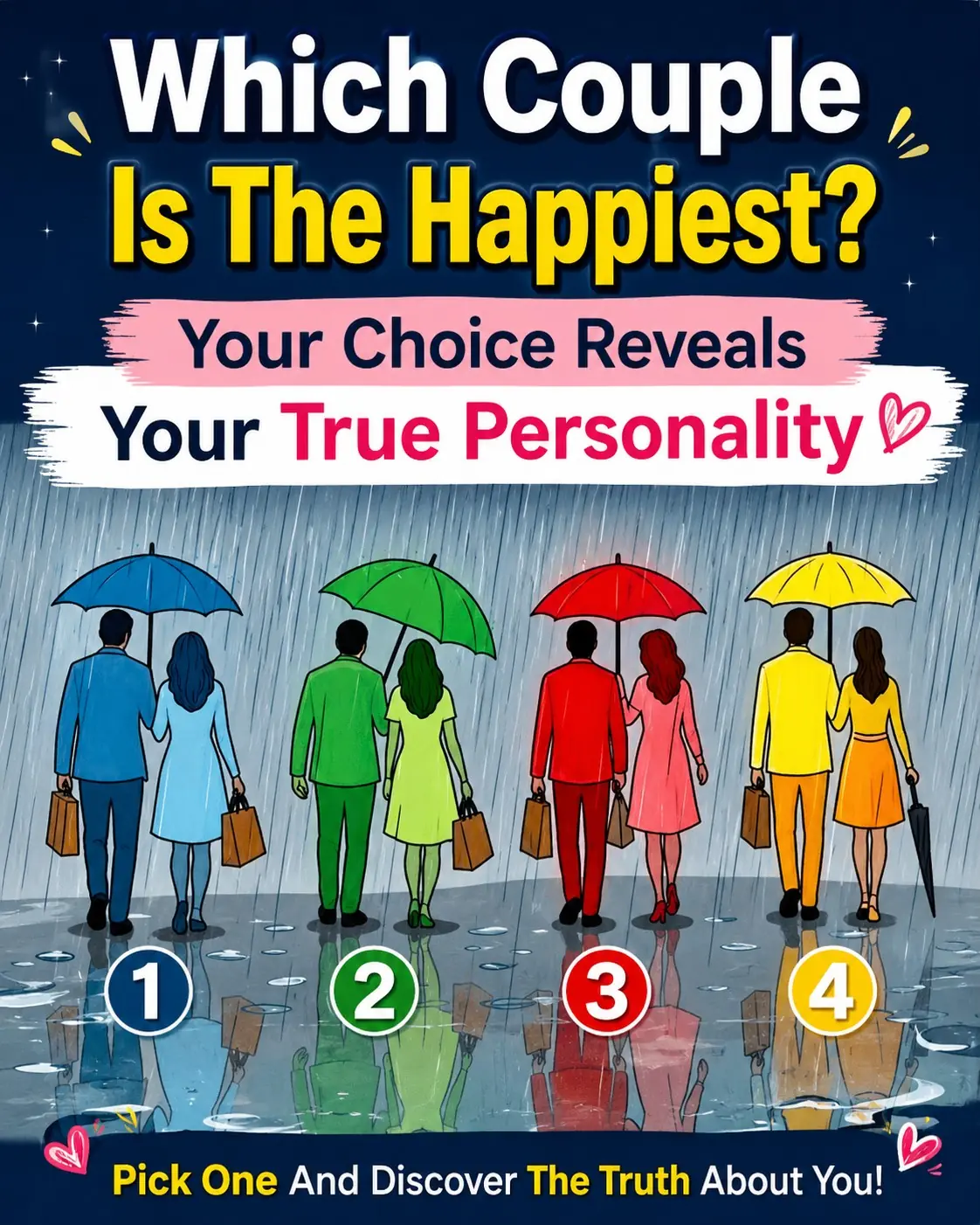 Which Couple Is The Happiest? Your Choice Reveals Your True Personality