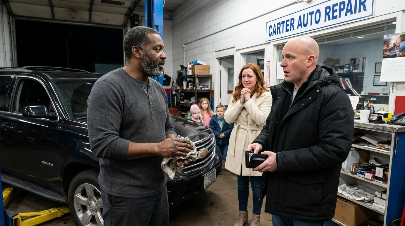 Mechanic Skips Thanksgiving Dinner to Help Stranded Family — Stunned When He Learns Who They Are