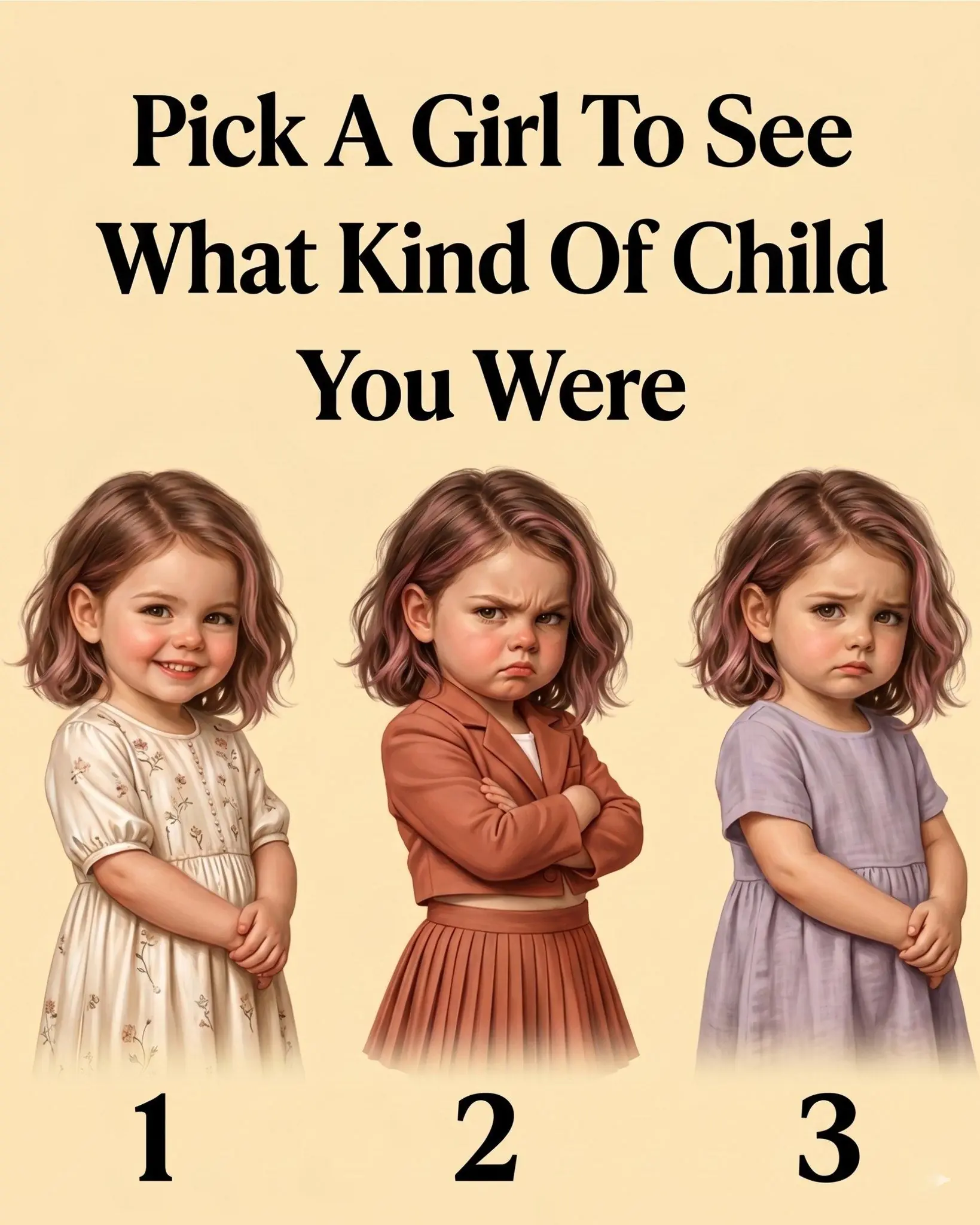 Choose One Girl and It Will Reveal What Kind of Child You Were and Who You Truly Are Today