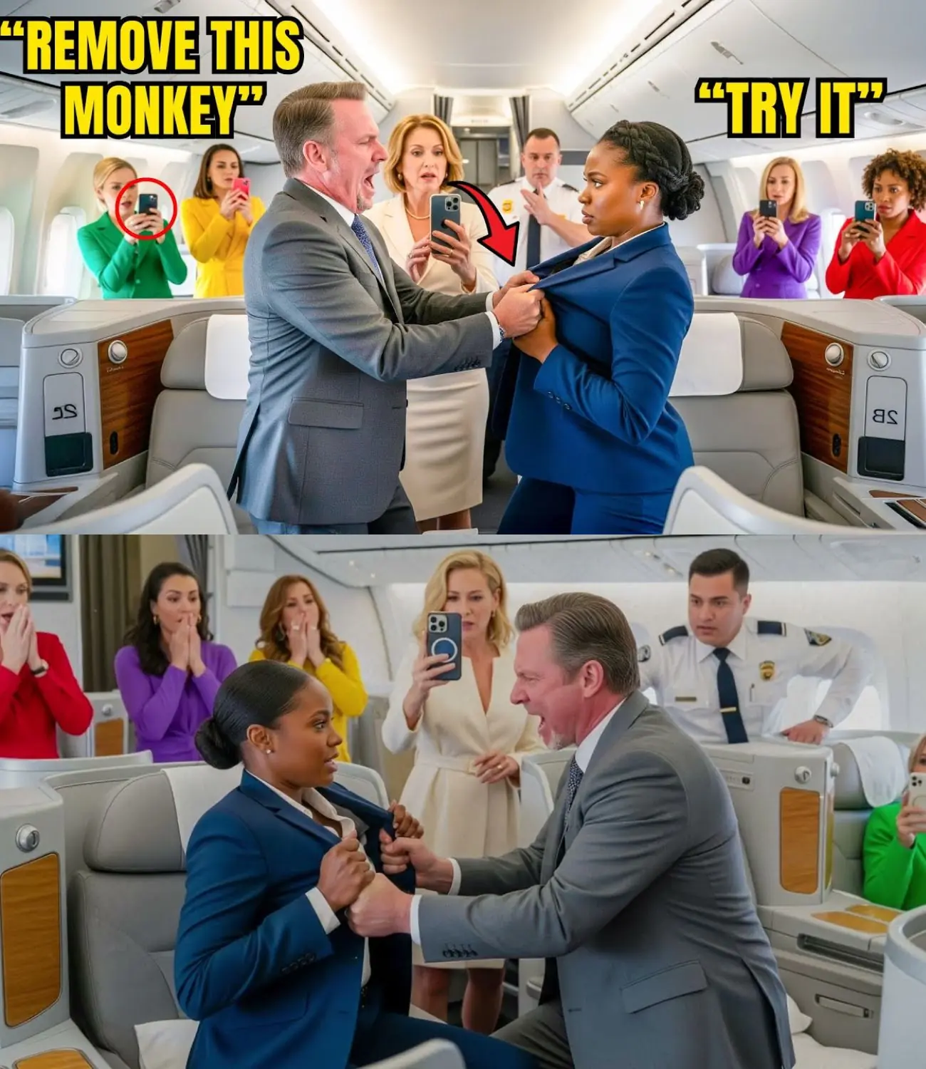 White Passenger Kicked Black Woman Out of First Class — Then She Flashed Her Badge, Silence Fell