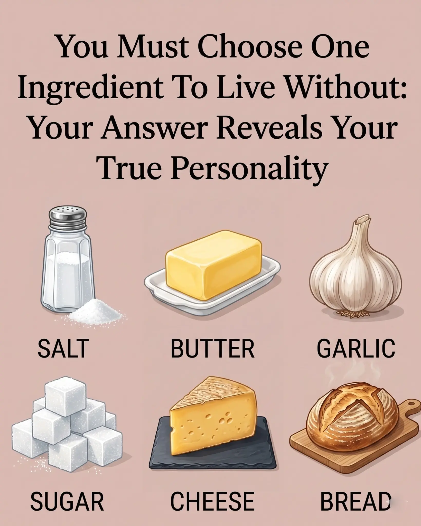 Choose One Ingredient You Can Live Without and It Will Reveal Your True Personality