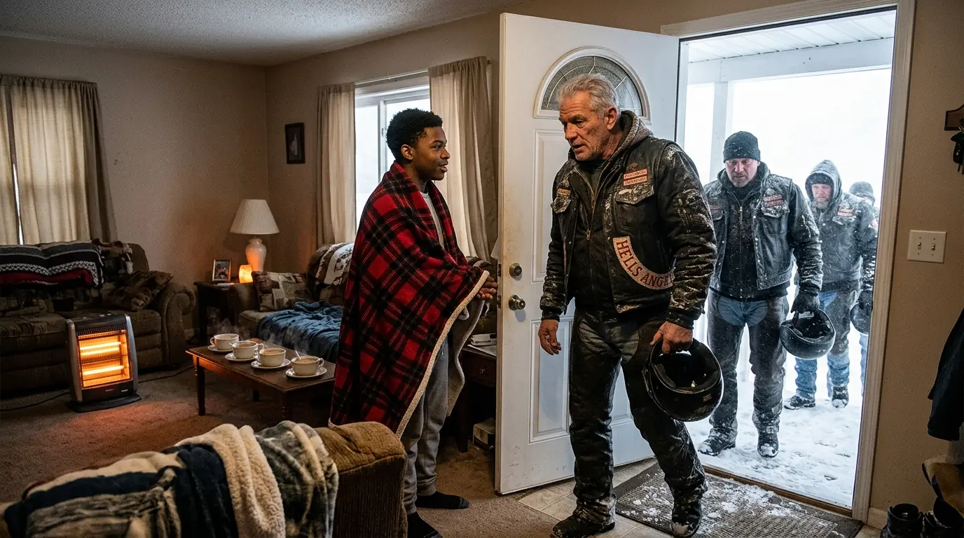 A Boy Shelters 10 Hells Angels During a Snowstorm — The Next Morning, 100 Bikes Stopped Outside His House