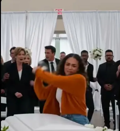 She Destroyed the Coffin at the Funeral… Then a Hand Moved Inside