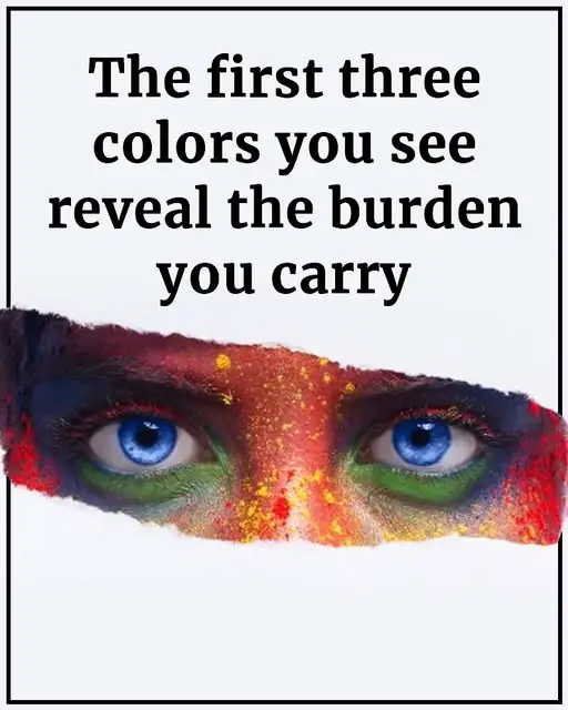 The first three colors you see reveal the burden you carry... Read more