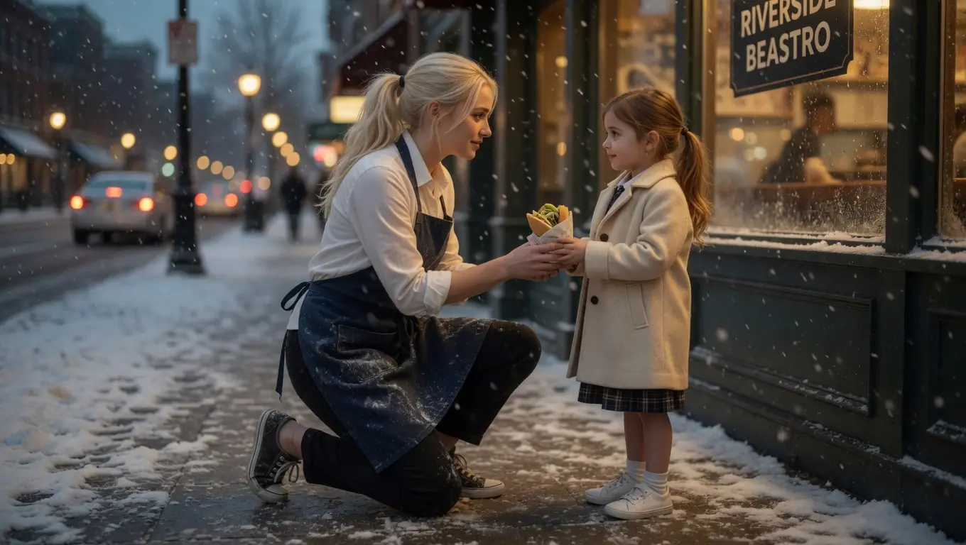 Young Waitress Offered Her Sandwich To a Little Girl — Didn't Know Her Father Was A Millionaire