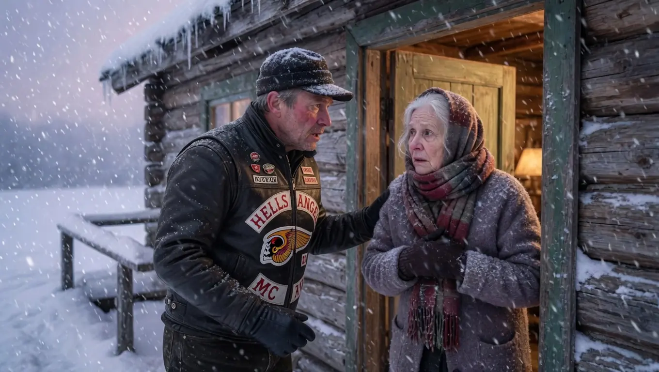 Old Woman Shelters 20 Freezing Hells Angels Bikers — Next Morning 1000 Stop Outside Her Door