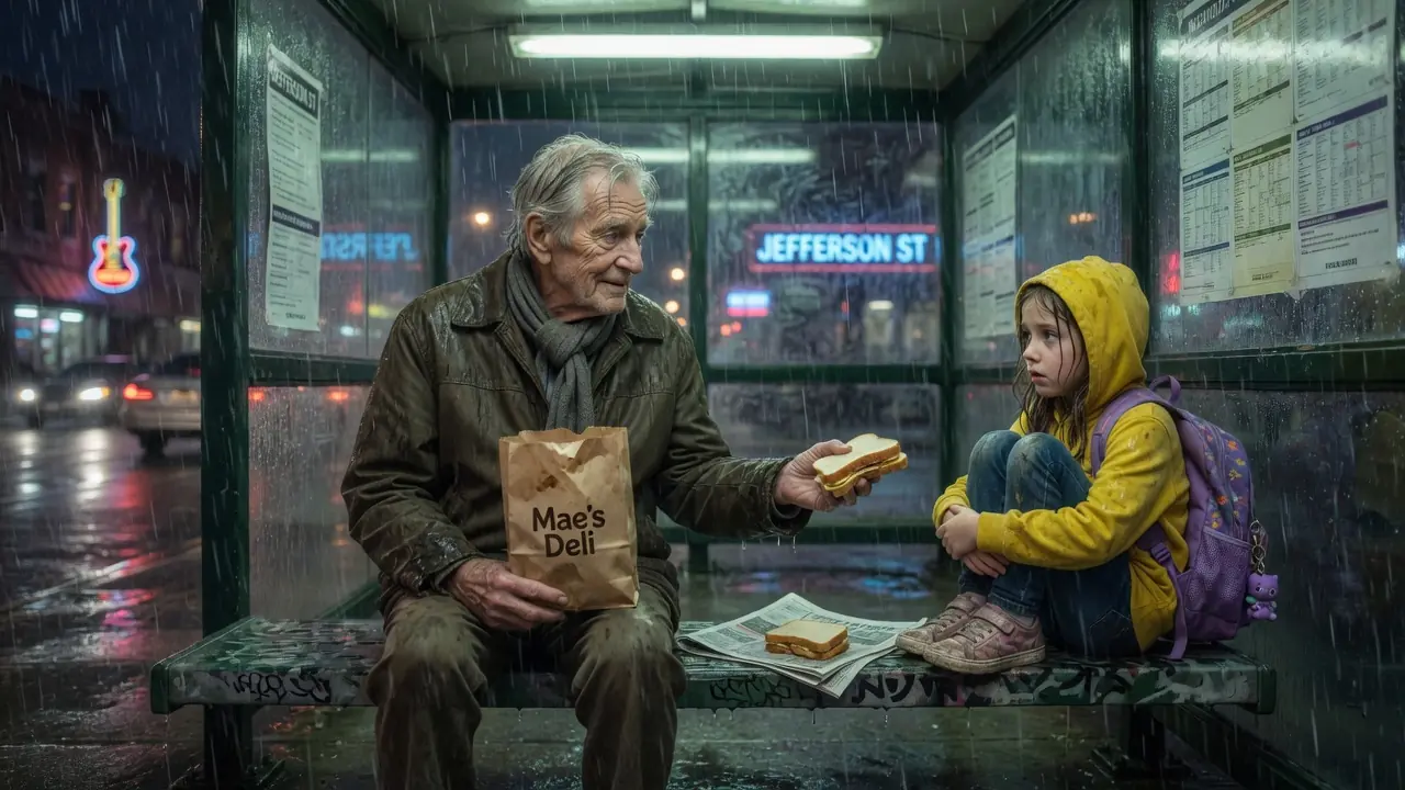 Old Man Shared His Last Sandwich With A Homeless Girl — Years Later, She Returned With A House Full Of Light