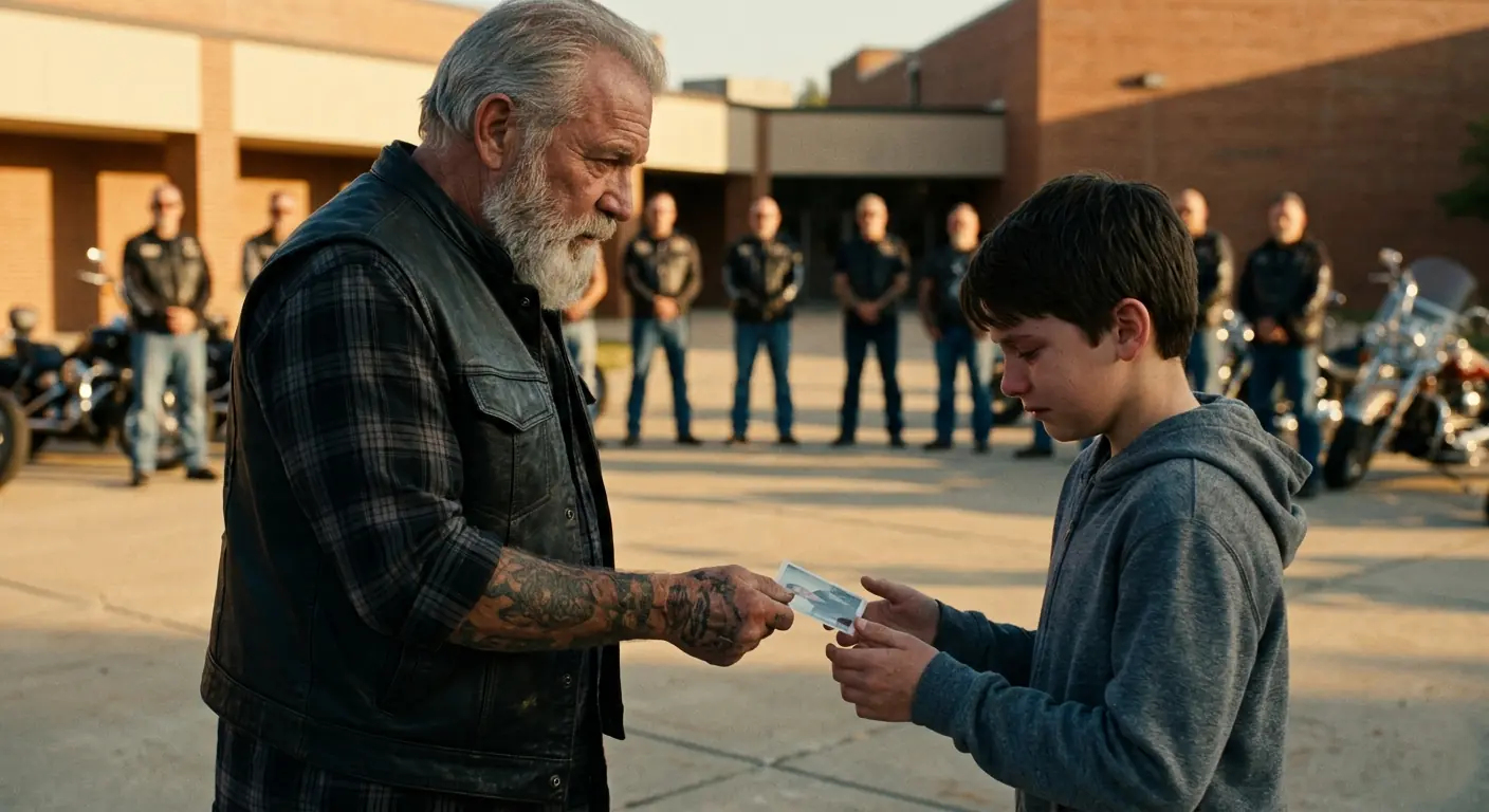The Kid With No Dad Asked a Stranger for One Favor — Then 30 Motorcycles Showed Up