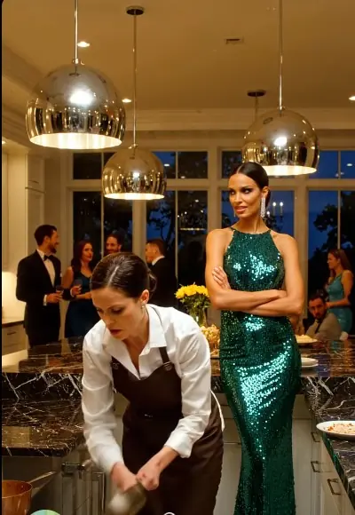 Lucia stood at the sink