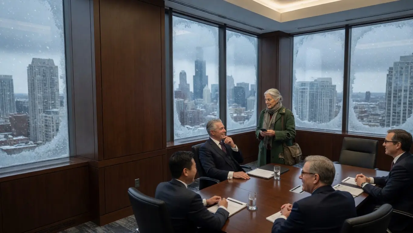 AN ELDERLY WOMAN CALLED A SENATOR FROM A BOARDROOM — THEN THE CEO STOPPED LAUGHING