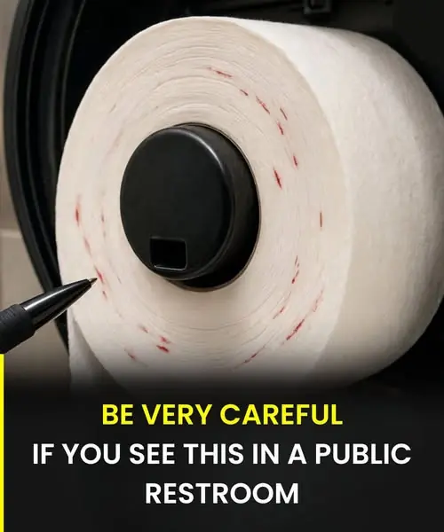 Be very careful if you ever go into a public restroom and see this...