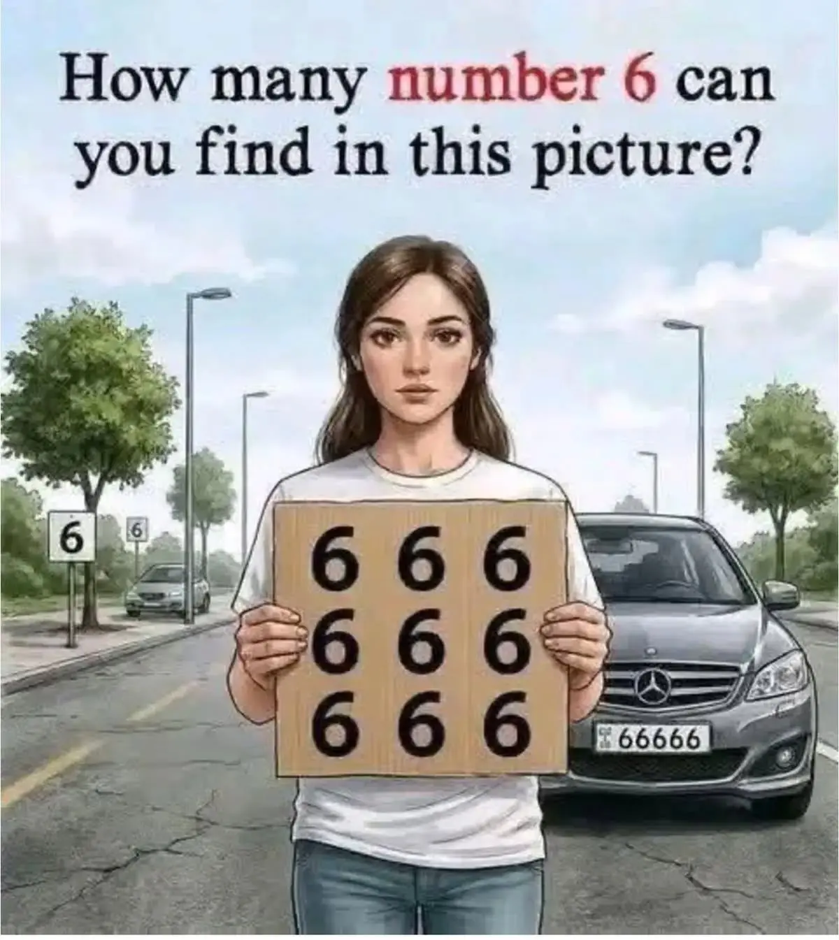 How many number 6 can you find in this picture?