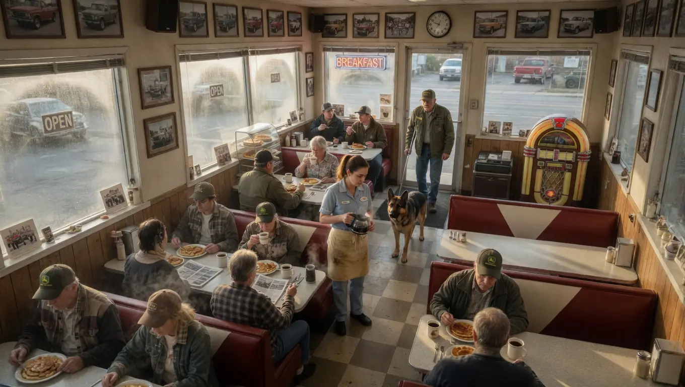 A MILITARY DOG RECOGNIZED A DINER WAITRESS — THEN AN ENTIRE GOVERNMENT CONVOY ARRIVED