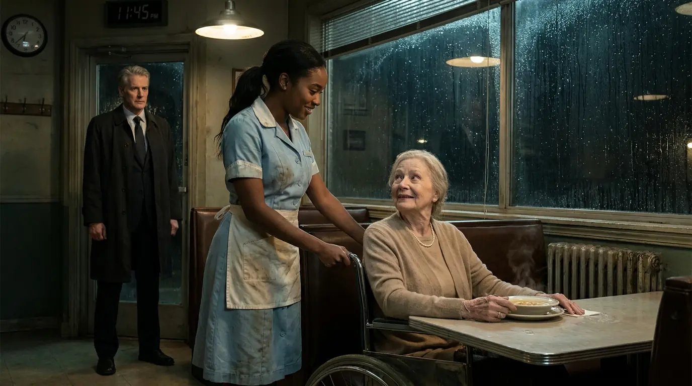 A Waitress Feeding A Disabled Old Woman — Then Her Son Walked In