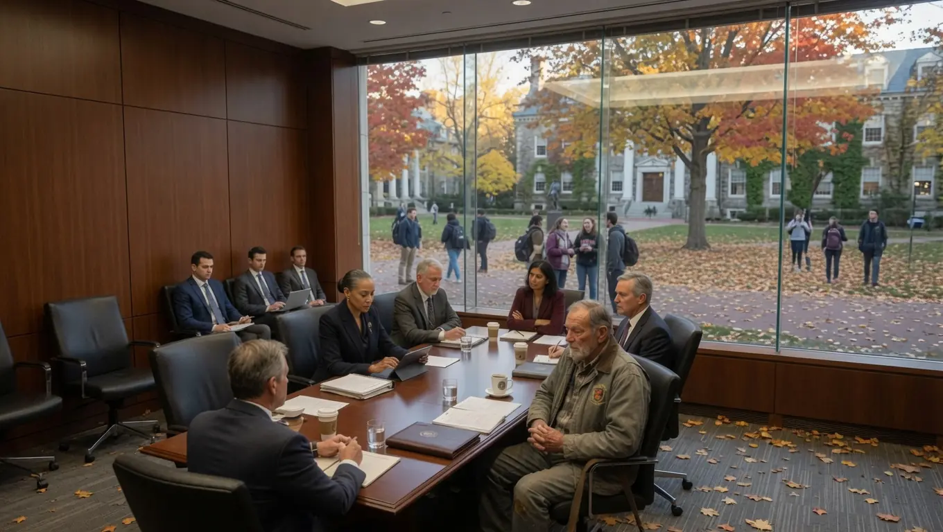 A UNIVERSITY PRESIDENT DISMISSED AN OLD GROUNDSKEEPER — THEN THE VOICE ON HIS PHONE SILENCED THE ROOM
