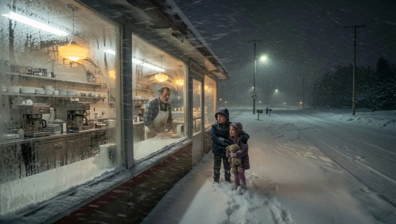 A DINER OWNER FED TWO HUNGRY KIDS DURING A BLIZZARD — TWENTY-TWO YEARS LATER, A ROLLS-ROYCE PULLED UP