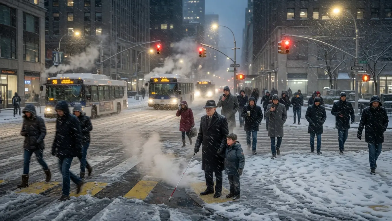 A HOMELESS BOY WARNED A BLIND BILLIONAIRE ABOUT A MAN IN THE SNOW — THEN THE BILLIONAIRE STOPPED WALKING