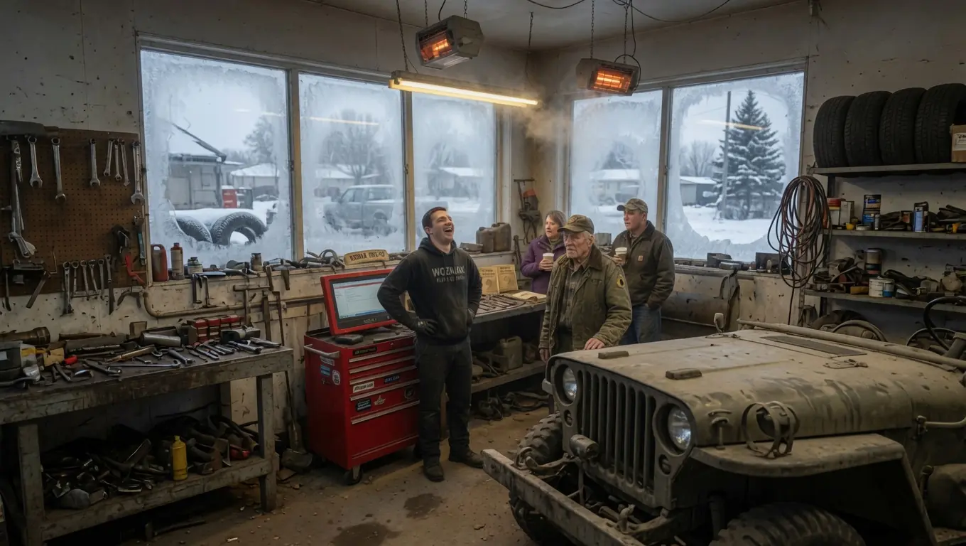 A YOUNG MECHANIC MOCKED A 91-YEAR-OLD MAN’S RUSTED JEEP — THEN THE ENGINE STARTED AFTER SIX YEARS