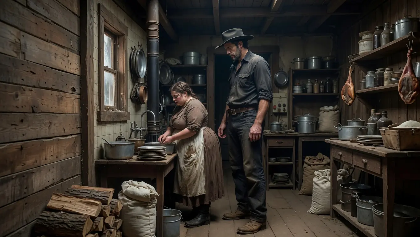 An Obese Widow Was Sent to Wash Dishes for an Angry Giant Cowboy - Then He Refused to Let Her Leave