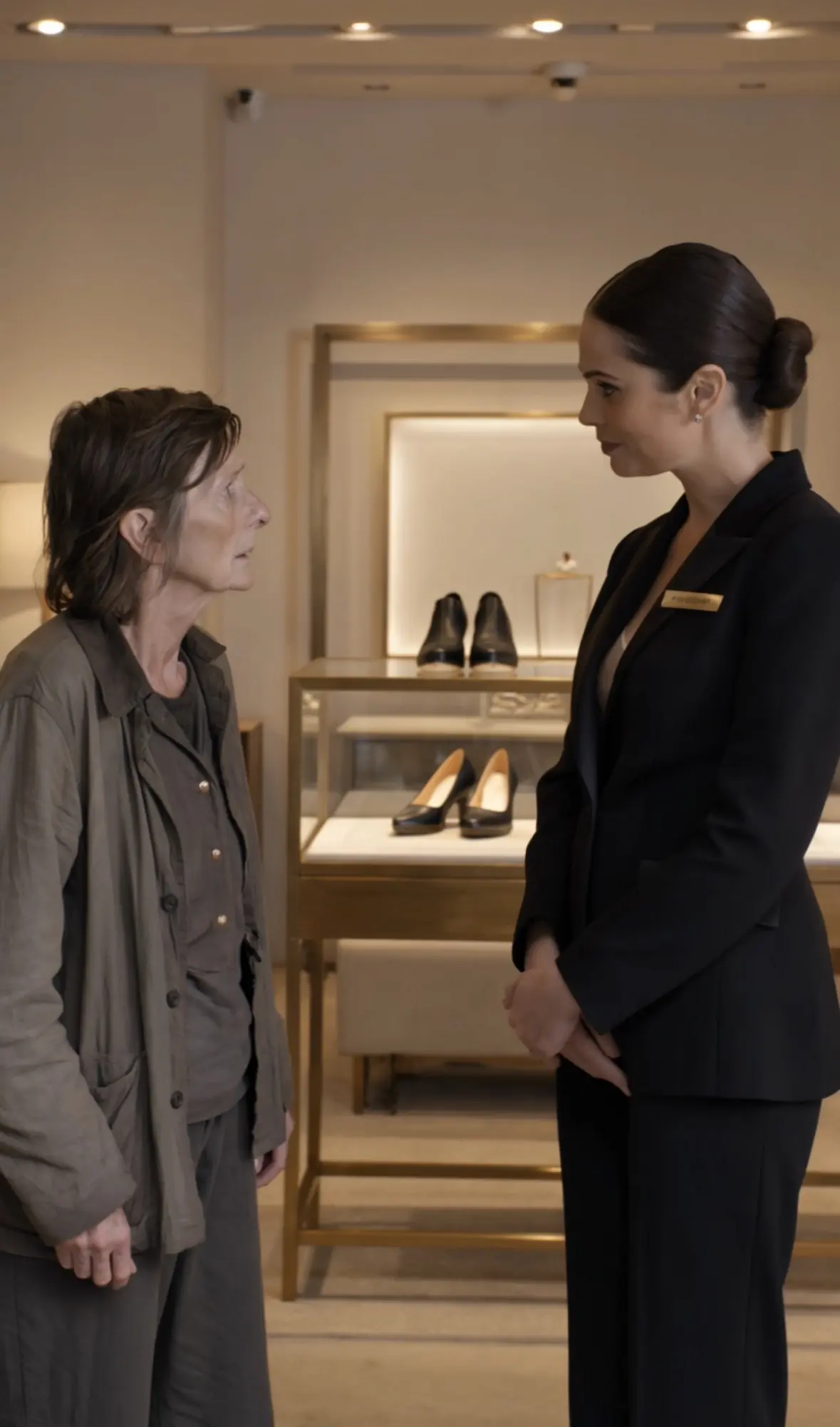 They humiliated an old woman in a luxury shoe store… then a blonde woman stepped outside and asked why her mother was on the sidewalk …