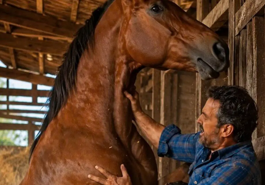 The horse attacked its owner, who had raised him since birth, and nearly left him seriously injured: the man was already convinced that the horse had gone mad until he discovered the real reason behind its strange behavior