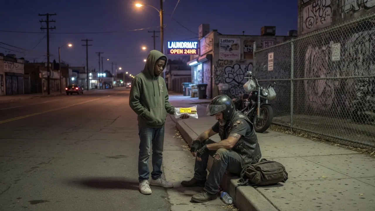 Poor Boy Gave His Only Meal to a Hell's Angel — Next Morning the Entire Club Showed Up at His Door