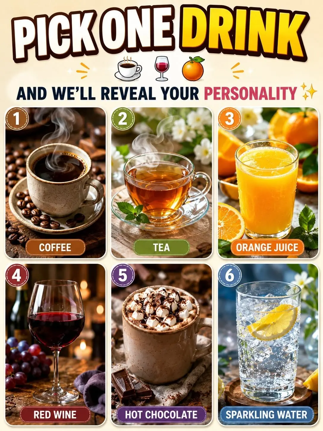 The Drink You Choose First Might Reveal Something