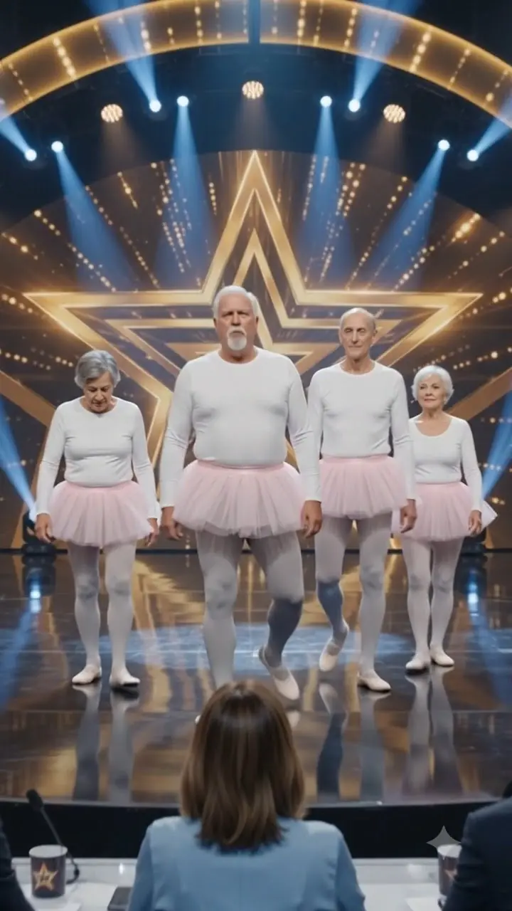 Four old men wearing ballet tutus came to a talent show: the audience and the judges did nothing but laugh at them, calling them crazy, but when the music started, they did something that left the entire theater in complete shock…