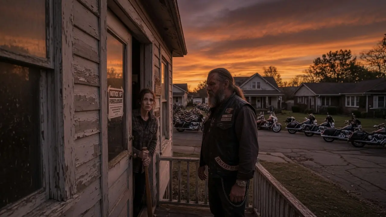 Twenty Hells Angels Surrounded Her House... Then A Biker Carried Something Onto Her Porch