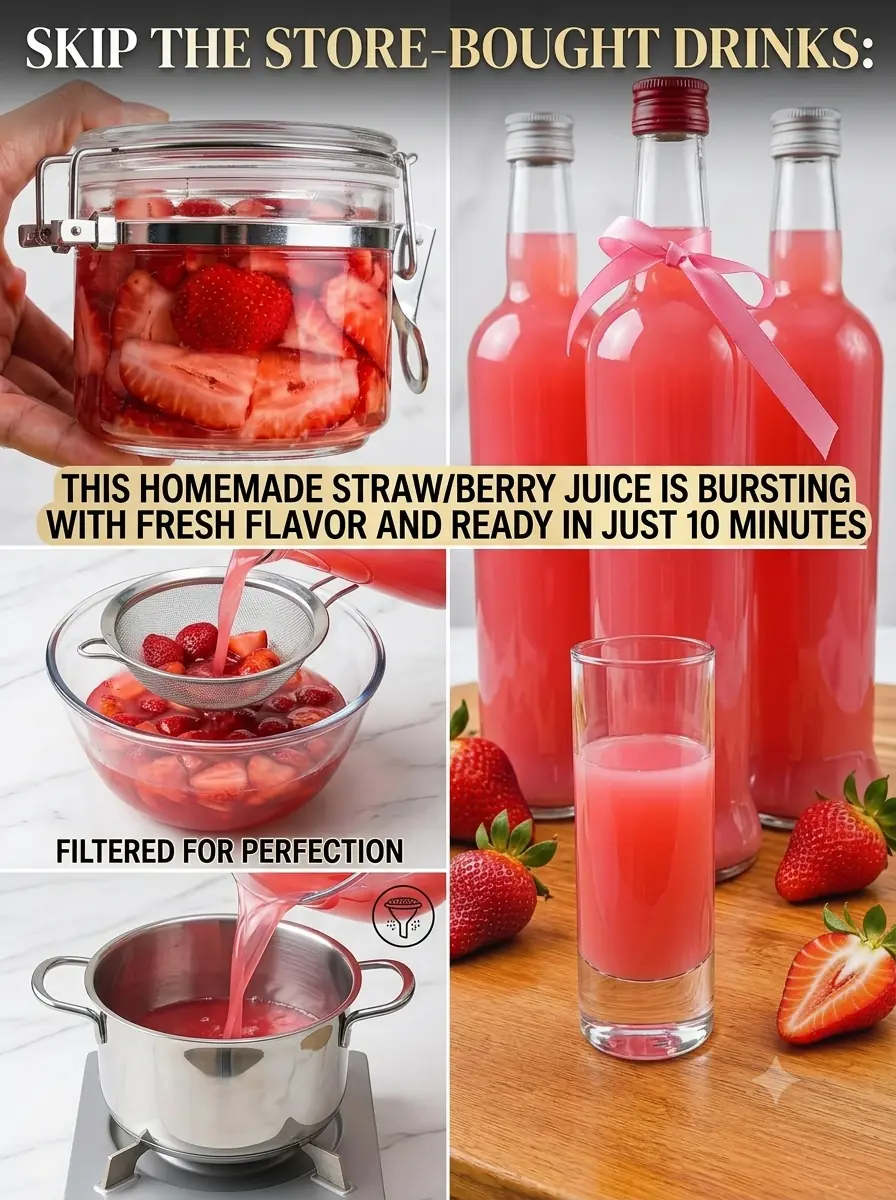 Skip the Store-Bought Drinks: This Homemade Strawberry Juice Is Bursting With Fresh Flavor and Ready in Just 10 Minutes
