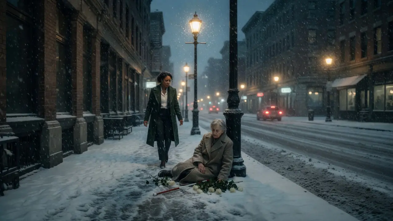 A Kind Girl Helped an Elderly Woman Freezing on Christmas Eve — The Next Day, 19 SUVs Appeared