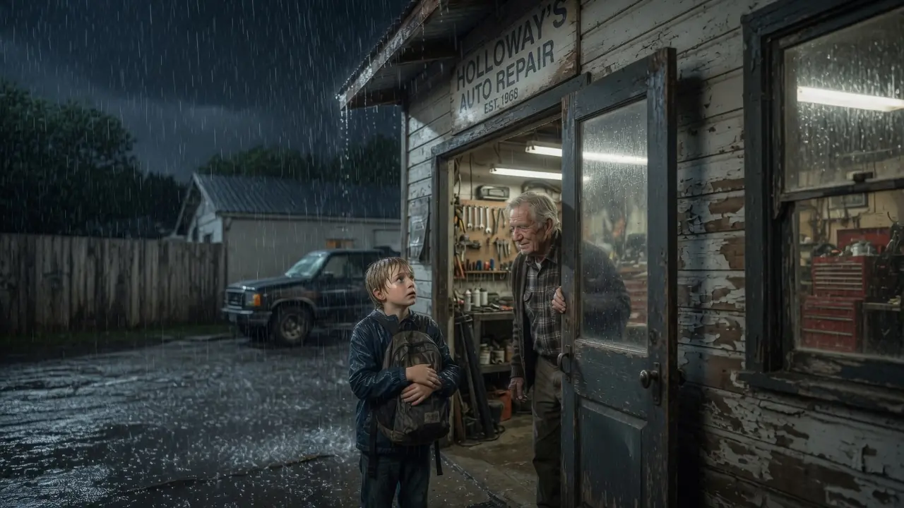 An Old Man Sheltered a Lost Boy in His Tiny Garage — The Next Morning, the Whole Town Came Looking for Him