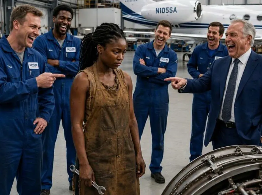 No one could repair the millionaire’s airplane until his maid suddenly whispered, “I can fix everything.” People started laughing at her and making fun of her, but just a few minutes later, the young woman did something that left everyone in complet