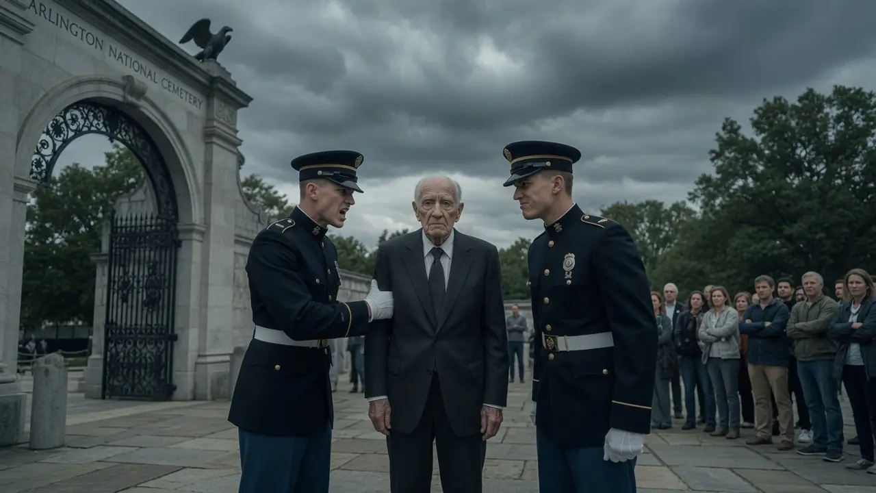 Guards Refused the Old Man at the General’s Funeral — Until a 4-Star General Halted Everything