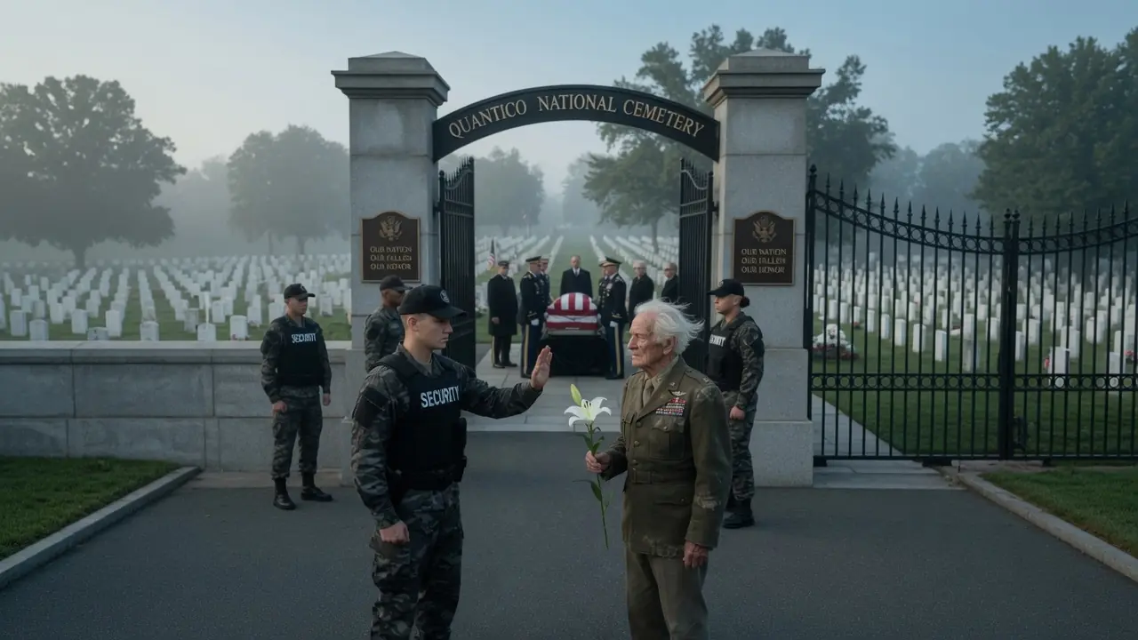 They Blocked the Old Man at a General’s Funeral—Then the 4-Star General Stopped Everything for Him