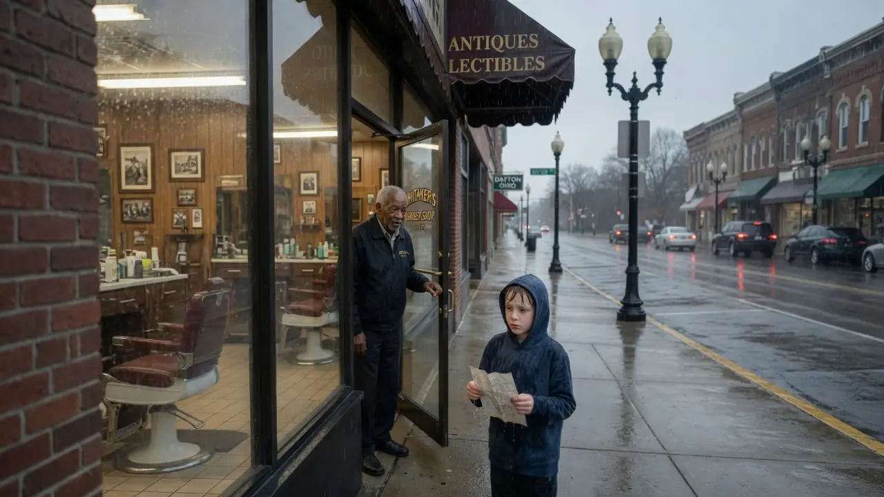 Old Man Sheltered a Lost Boy in His Barbershop — Years Later, the Boy Returned When the Shop Went Dark